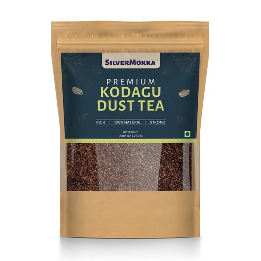 SilverMokka Original Kodagu Tea | Single Origin Tea | Kodagu Dust Tea | Strong, Aromatic, Flavorful | CTC Premium Dust Tea