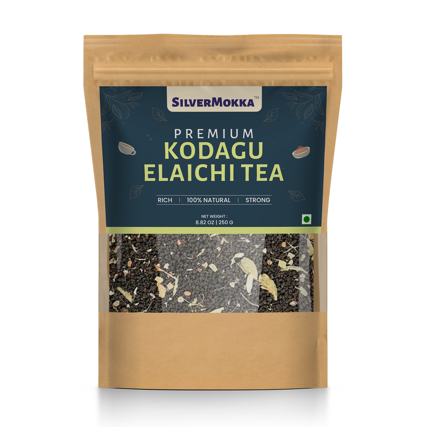 SilverMokka Premium CTC Kodagu Elaichi/ Cardamom Tea | Authentic, Pure 100% Kodagu CTC Tea | Aromatic, Flavourful and Strong Tea