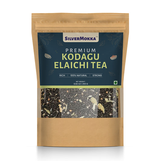 SilverMokka Premium CTC Kodagu Elaichi/ Cardamom Tea | Authentic, Pure 100% Kodagu CTC Tea | Aromatic, Flavourful and Strong Tea