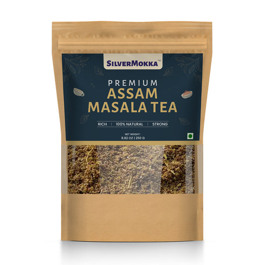 SilverMokka Premium CTC Assam Masala Tea | Authentic, Pure 100% Assam CTC Tea | Aromatic, Flavourful and Strong Tea | Second Flush Tea
