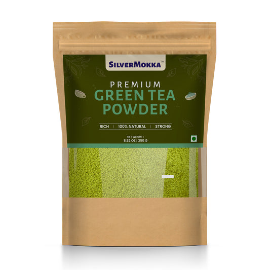 SilverMokka Premium Multi-Brew Pure Green Tea Powder | Hand-Made/ Hand-Processed Green Tea Powder | Assam, India