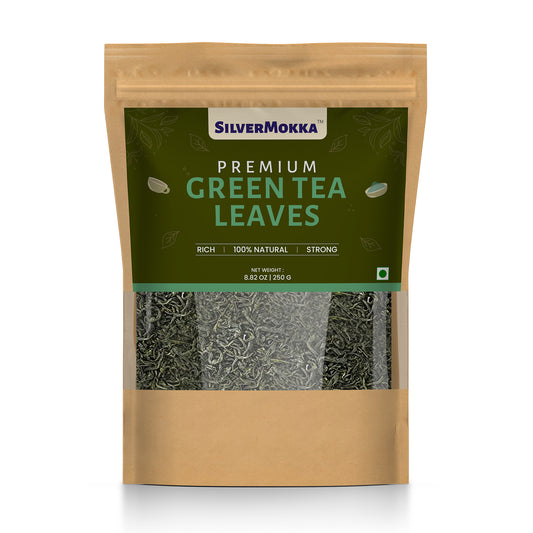 SilverMokka Premium Multi-Brew Pure Green Tea Leaves | Hand-Made/ Hand-Processed Green Tea Leaves | Assam, India