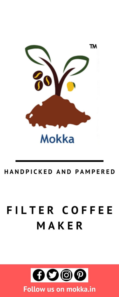 MOKKAFARMS South Indian Filter Coffee Maker 150 ML | 2-3 Cups, Mugs | Stainless Steel | Madras Kaapi | Kaapi Drip, Decoction Maker, Brewer, Drip Coffee, Percolator | Easy to Clean, Compact, Reusable |